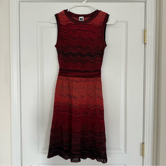 open lace back dress Red Missoni Knit Dress  Penny Arcade Vintage